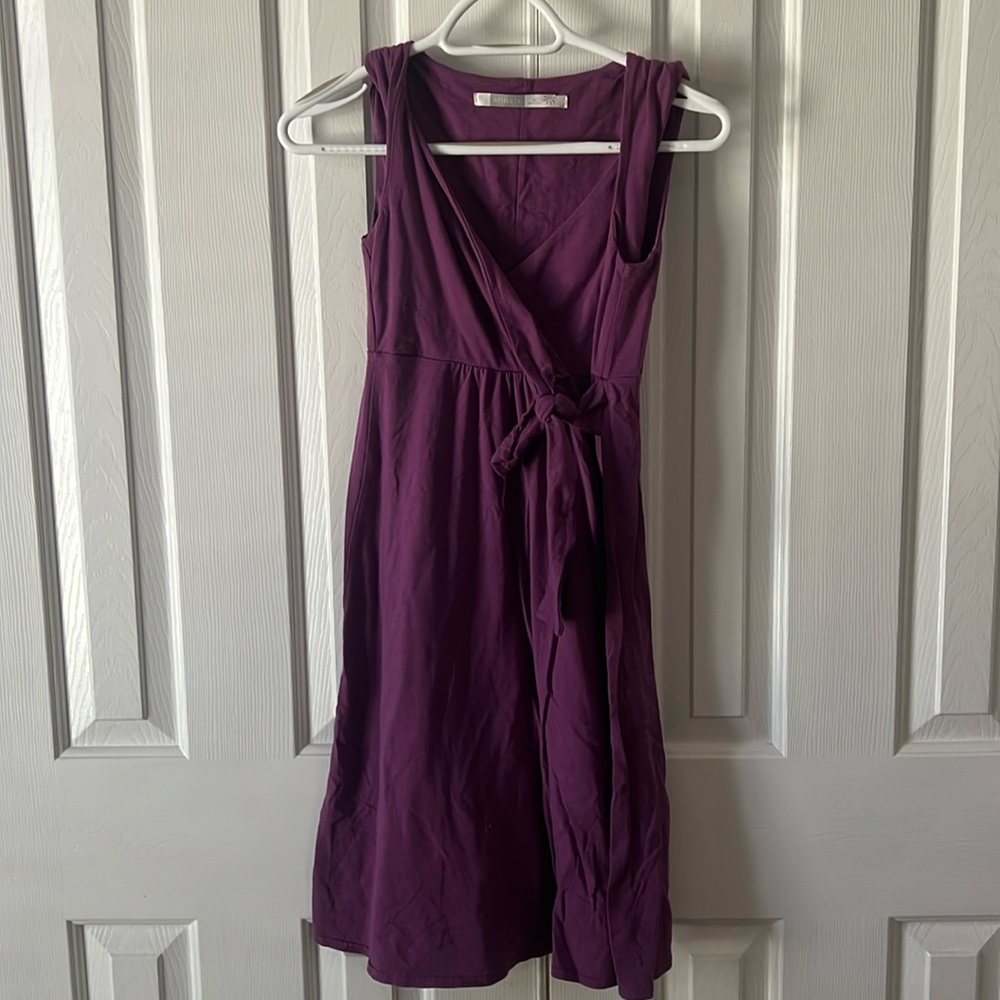 EUC Athleta Leto Faux Tie Dress size small purple